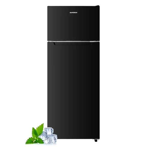 BANGSON 7.7 Cu.ft Top Freezer Refrigerator for Apartments, Energy Saving, Adjustable Thermostat, Large Capacity, Low Noise, Black