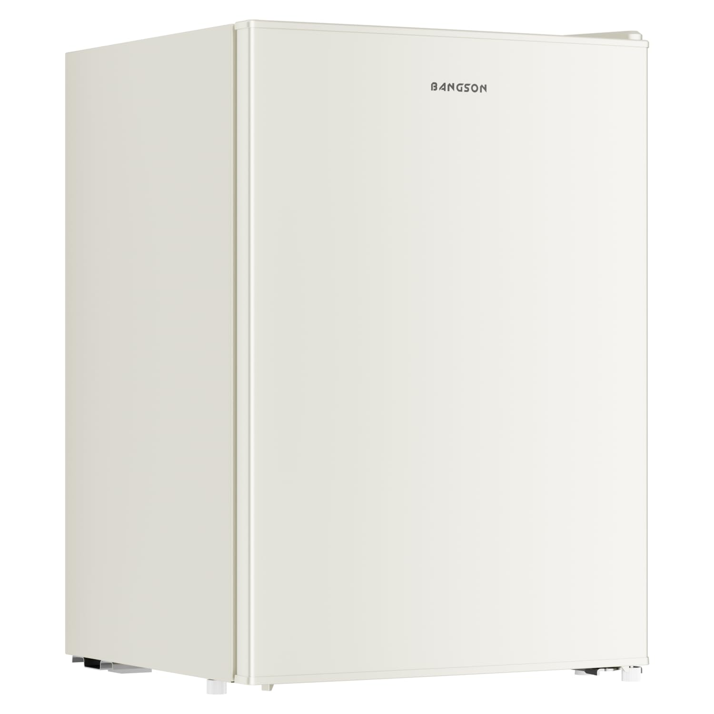 BANGSON 2.6 Cu Ft Small Fridge with Freezer for Office, Mini Refrigerator for Dorm Bedroom, Compact Fridge Energy-efficient, Low Noise, Cream White