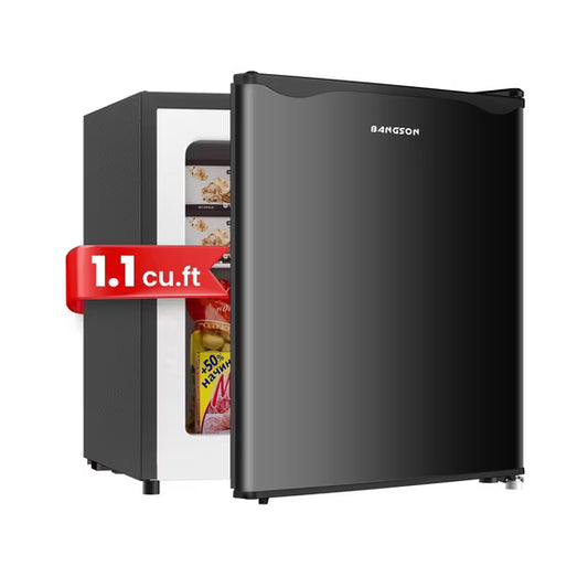 Bangson 1.1 Cu.ft Mini Freezer, Small Upright Freezer Energy Saving,Compact Stand Up Freezer for Dorm Office Kitchen Garage,Black