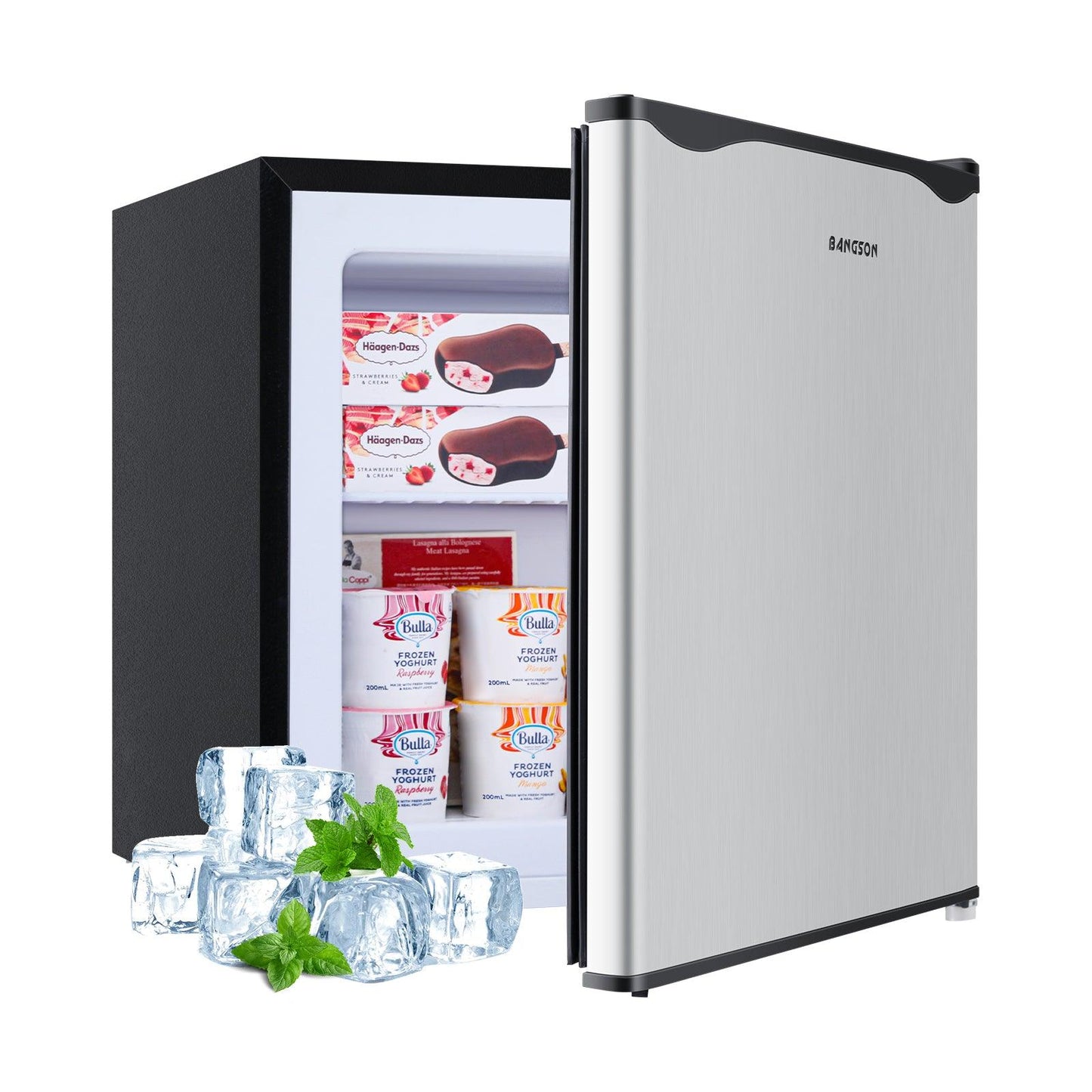 1.1 Cu.ft Upright Freezer Mini Freezer Silver