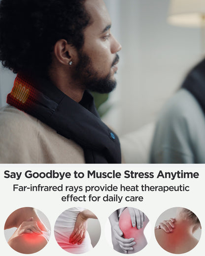 Heated Scarf, Neck Heating Pad, Rechargable Heated Neck Warmer with Power Bank, Cordless Thermal Neck Brace for Men and Women, Gift Idea for Family