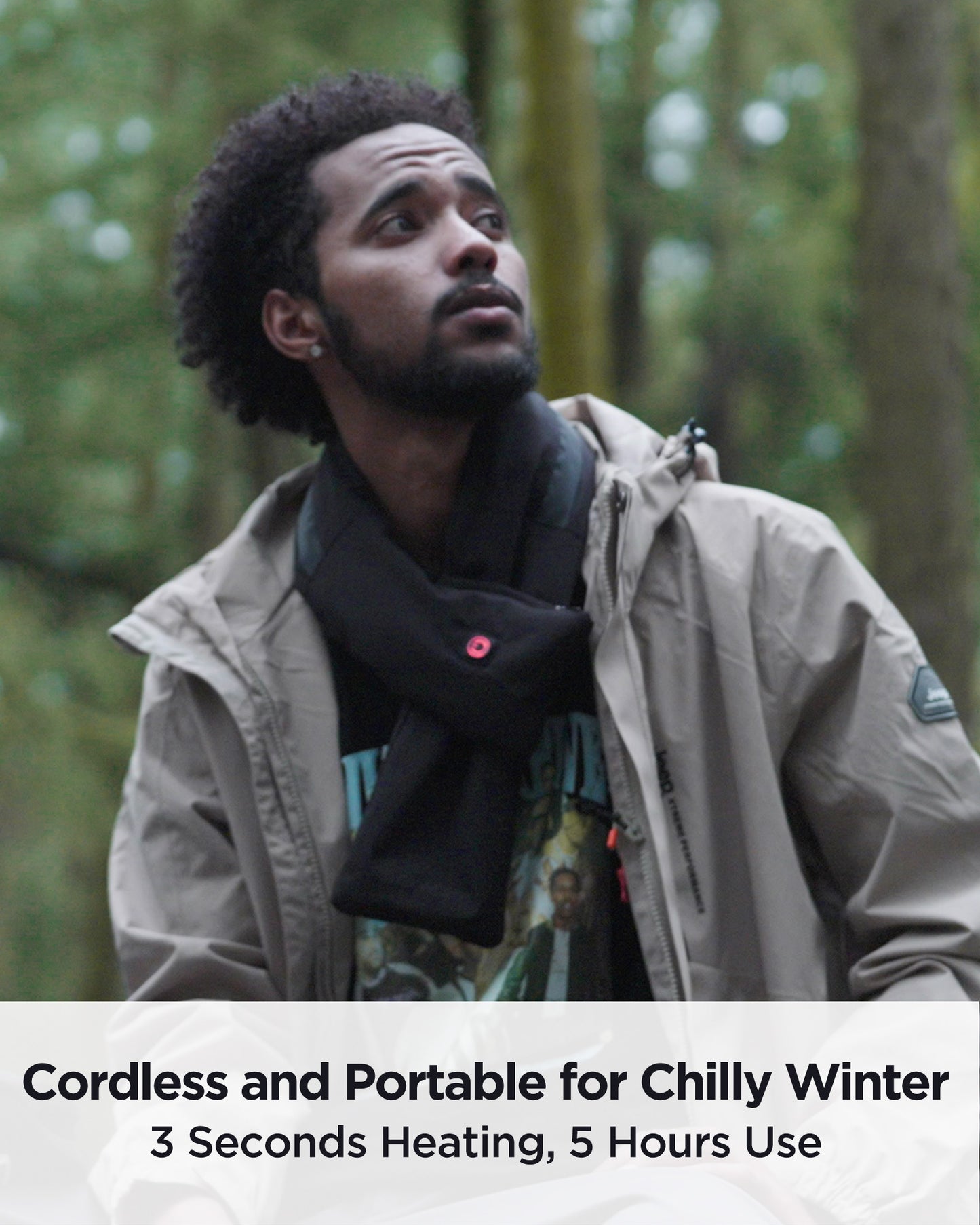 Heated Scarf, Neck Heating Pad, Rechargable Heated Neck Warmer with Power Bank, Cordless Thermal Neck Brace for Men and Women, Gift Idea for Family
