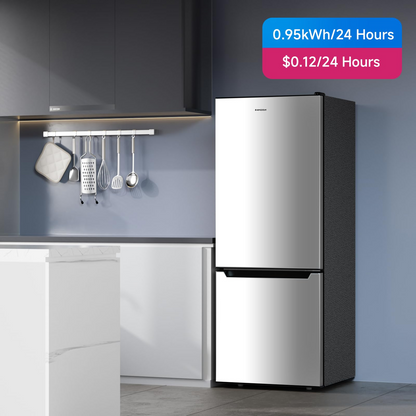 7.1 Cu.Ft Apartment Size Refrigerator with Freezer Silver