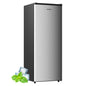 BANGSON 6.5 Cu.ft Upright Freezer, Stand up Freezer with Adjustable Thermostat, Removable Shelves, Reversible Single Door, for Bedroom/Home/Dorms/Apartment, Sliver
