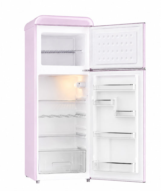 BANGSON 7.5 Cu.Ft Retro Refrigerator with Top Freezer,pink