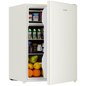BANGSON 2.6 Cu Ft Small Fridge with Freezer for Office, Mini Refrigerator for Dorm Bedroom, Compact Fridge Energy-efficient, Low Noise, Cream White