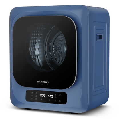 BANGSON 1.8 CU.FT Portable Compact Dryer for Laundry, 120V Mini Dryer with 6 Drying Modes & 8H Timer, LED Control Panel, 850W Front Load Small Dryer for Apartments, RVs, Dorms, Offices, Blue