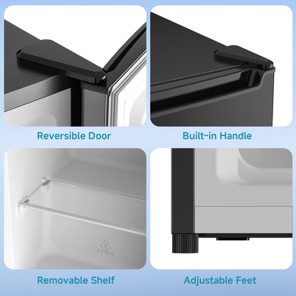 2.1 Cu.ft Upright Freezer Black