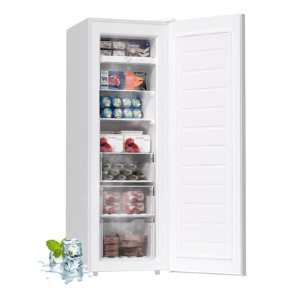 7.0 Cu.ft Upright Freezer Stand Up Freezer white
