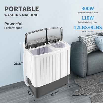 Compact Portable Washing Machine, 17.6 Lbs Portable