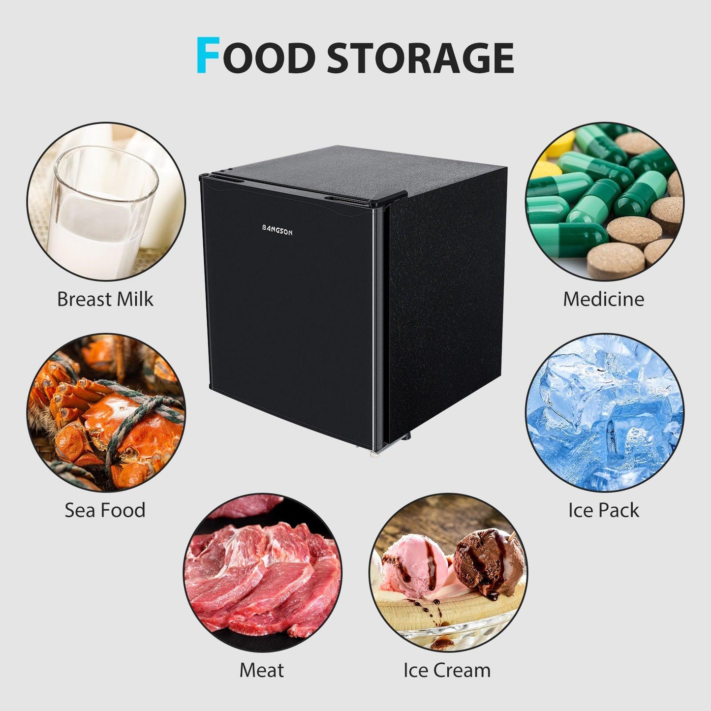 1.1 Cu.ft Upright Freezer Mini Freezer
