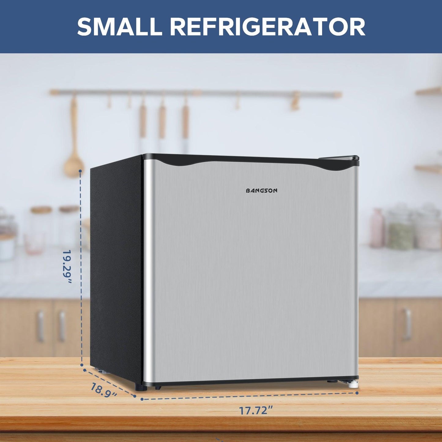 1.6 Cu.Ft Mini Fridge With Freezer Silver