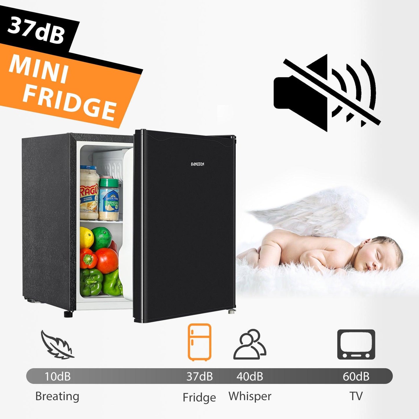 1.6 Cu.Ft Mini Fridge With Freezer