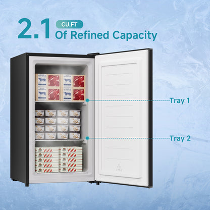 2.1 Cu.ft Upright Freezer Black