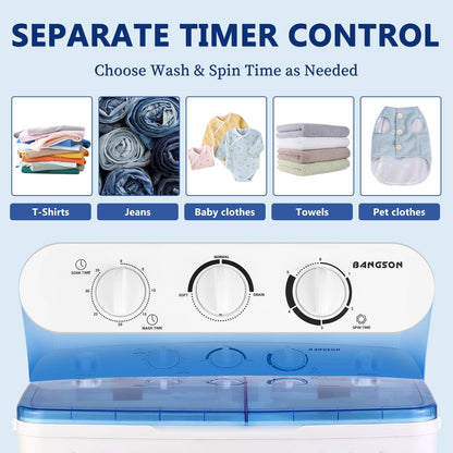 Portable Washing Machine with 17.6 lbs Large Capacity