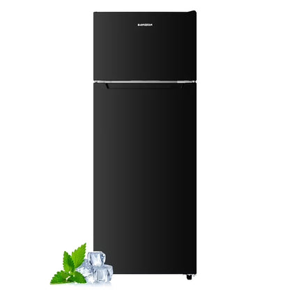 BANGSON 7.7 Cu.ft Top Freezer Refrigerator for Apartments, Energy Saving, Adjustable Thermostat, Large Capacity, Low Noise, Black