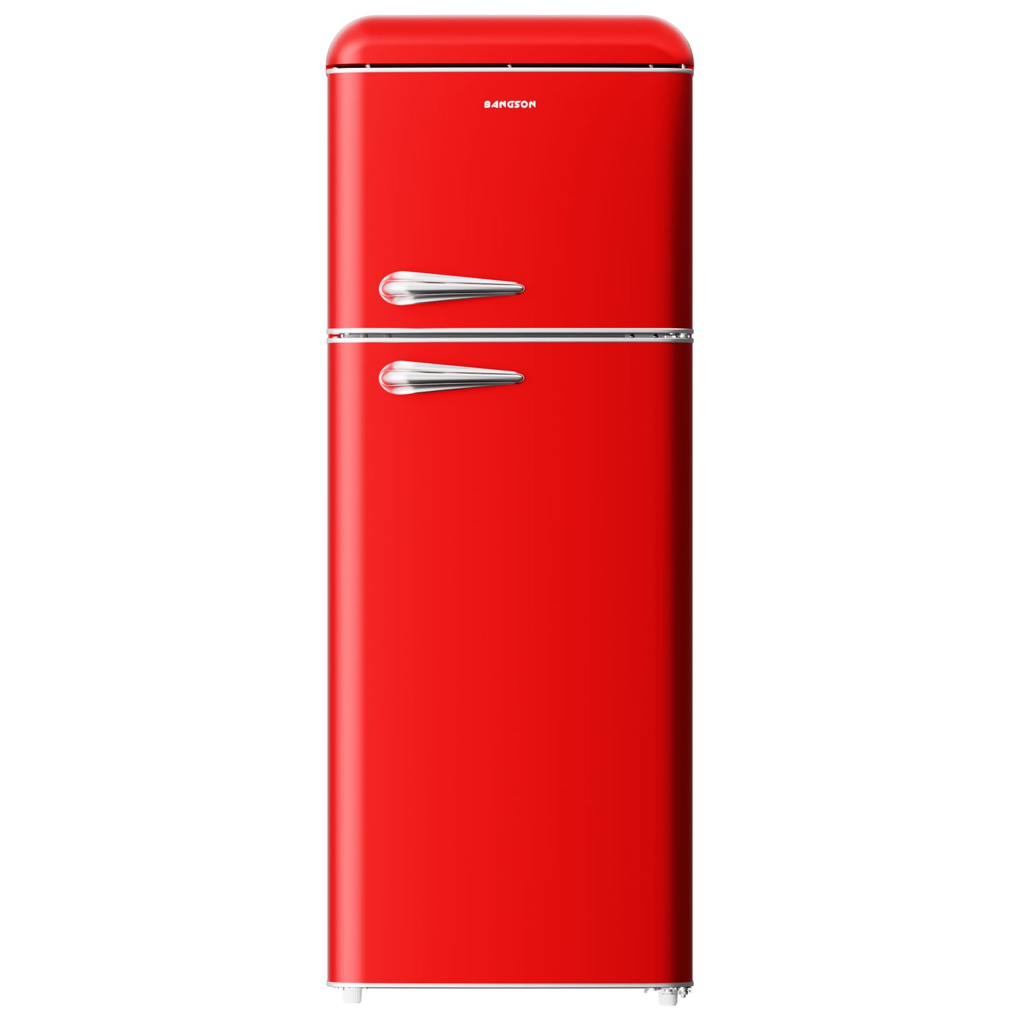 BANGSON 7.5 Cu.Ft Retro Refrigerator with Top Freezer,Red