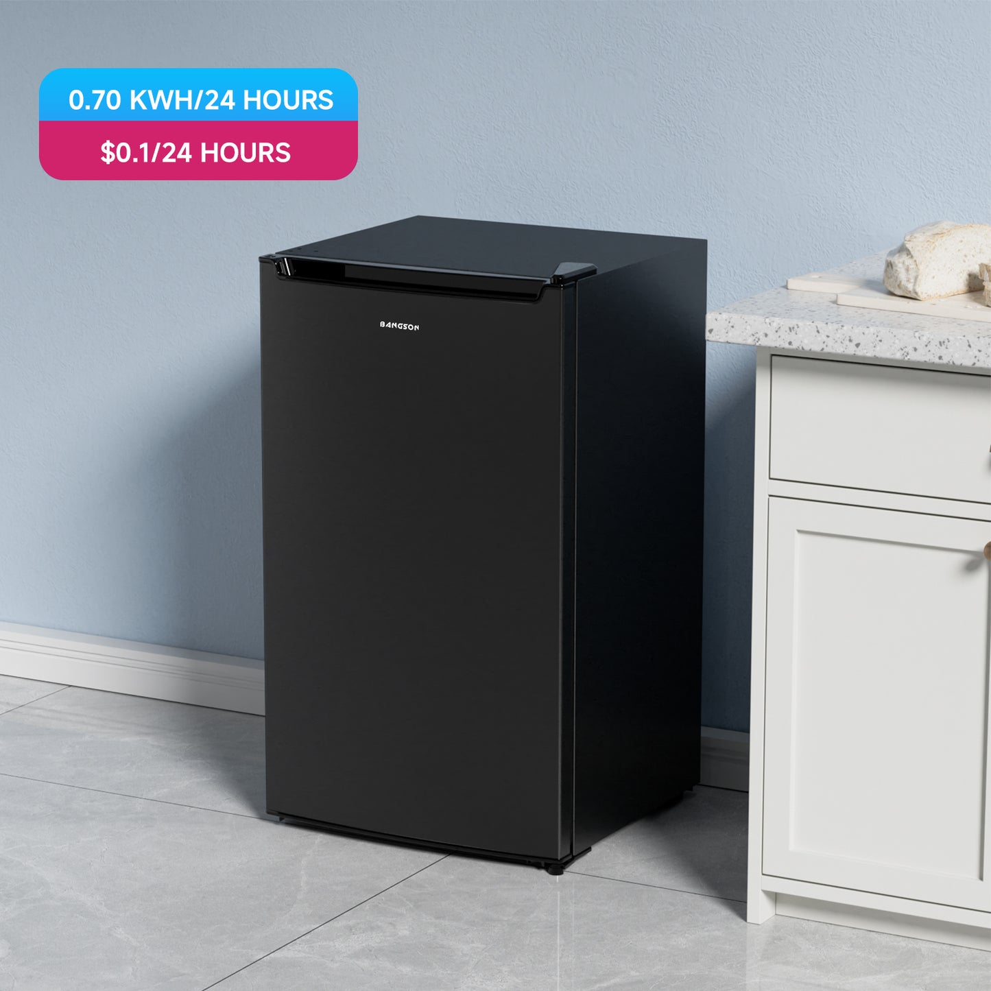 2.1 Cu.ft Upright Freezer Black