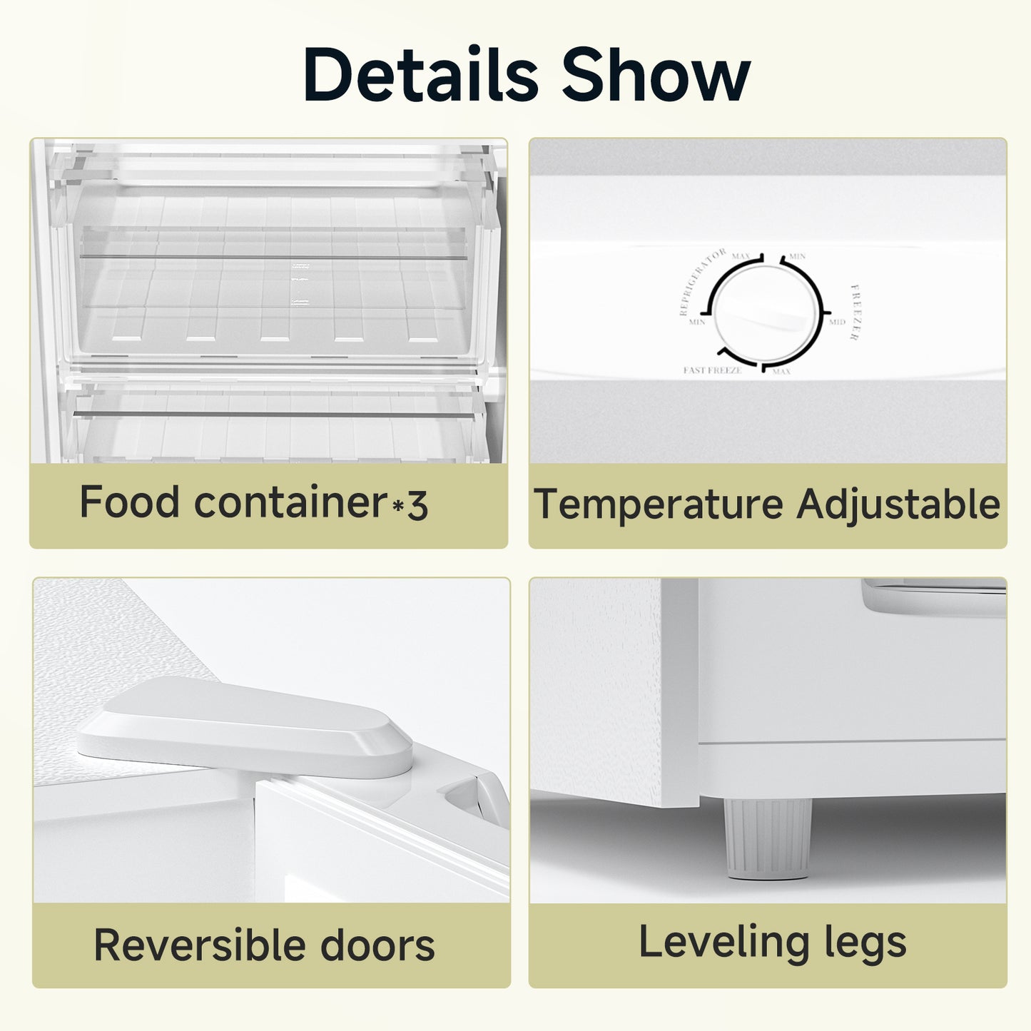 7.0 Cu.ft Upright Freezer Stand Up Freezer white