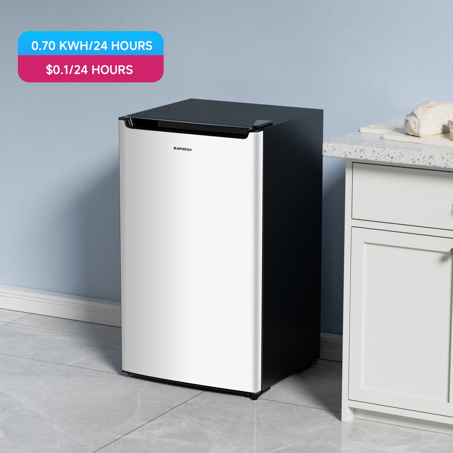 2.1 Cu.ft Upright Freezer silver
