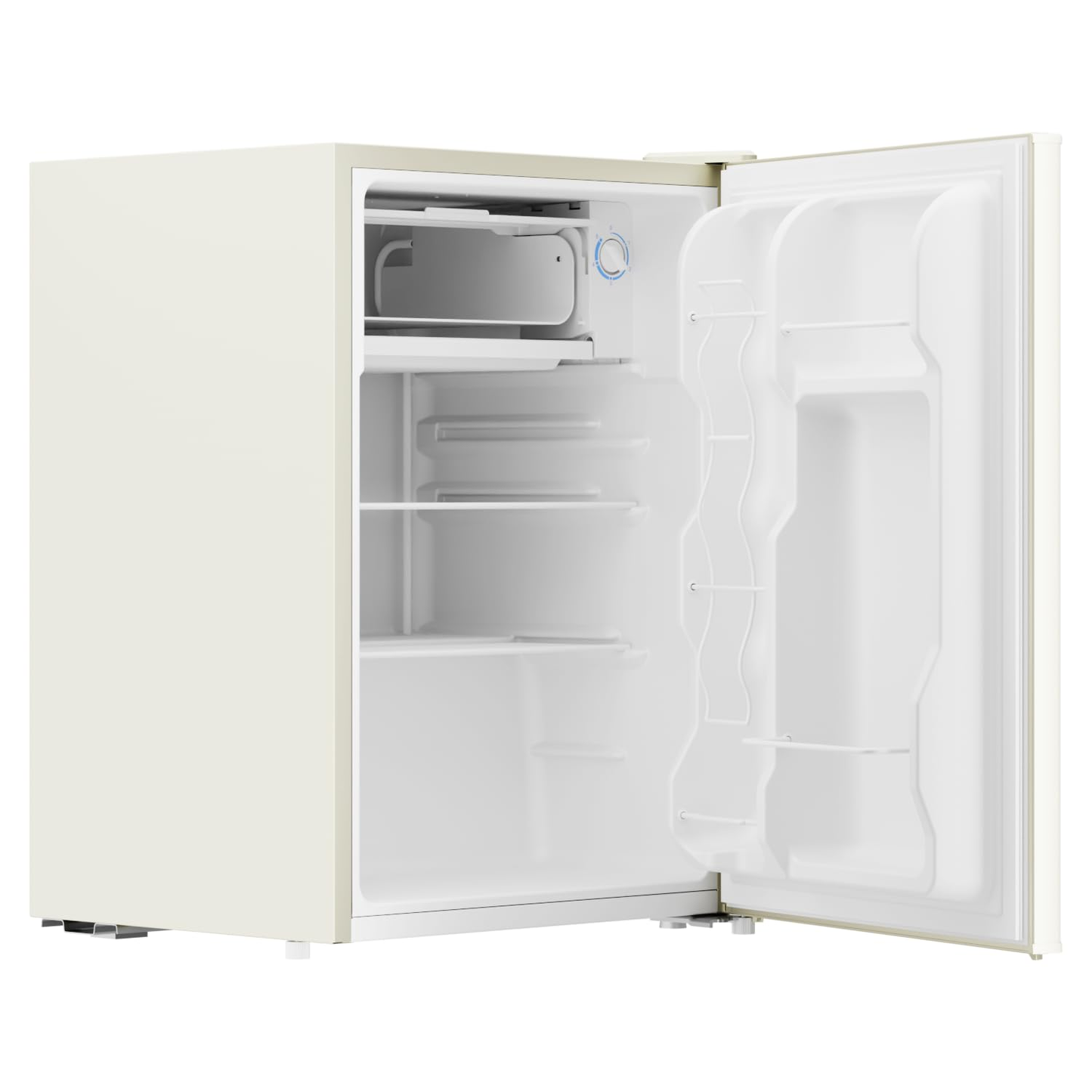 BANGSON 2.6 Cu Ft Small Fridge with Freezer for Office, Mini Refrigerator for Dorm Bedroom, Compact Fridge Energy-efficient, Low Noise, Cream White