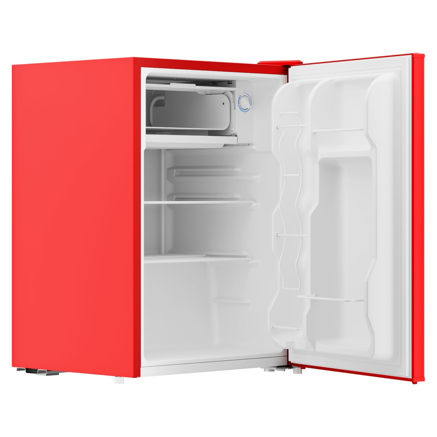BANGSON 2.6 Cu Ft Small Fridge with Freezer for Office, Mini Refrigerator for Dorm Bedroom, Compact Fridge Energy-efficient, Low Noise, Red