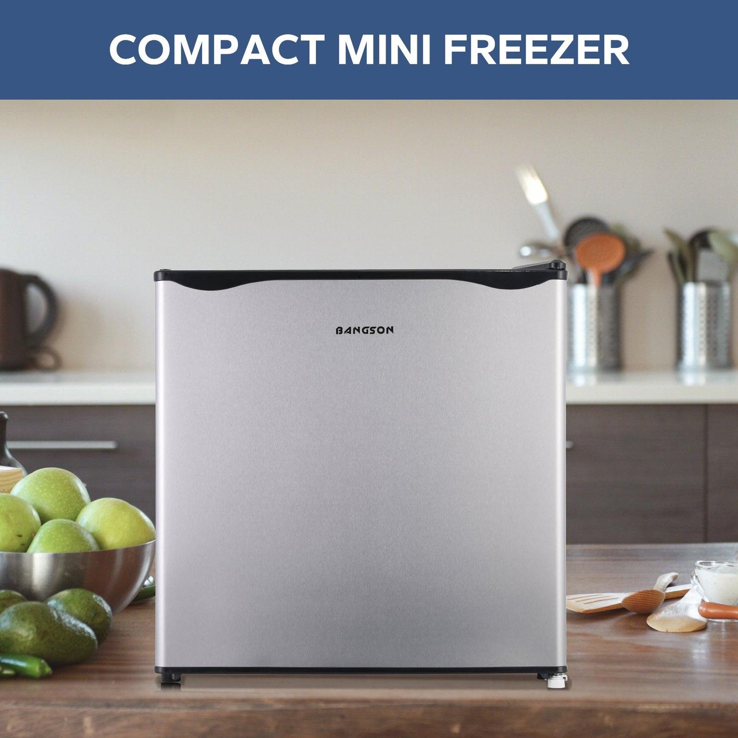 1.1 Cu.ft Upright Freezer Mini Freezer Silver