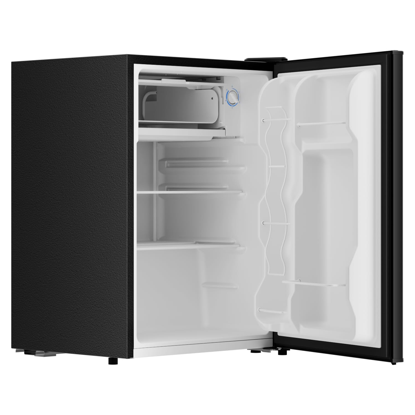 BANGSON 2.6 Cu Ft Small Fridge with Freezer for Office, Mini Refrigerator for Dorm Bedroom, Compact Fridge Energy-efficient, Low Noise, Black