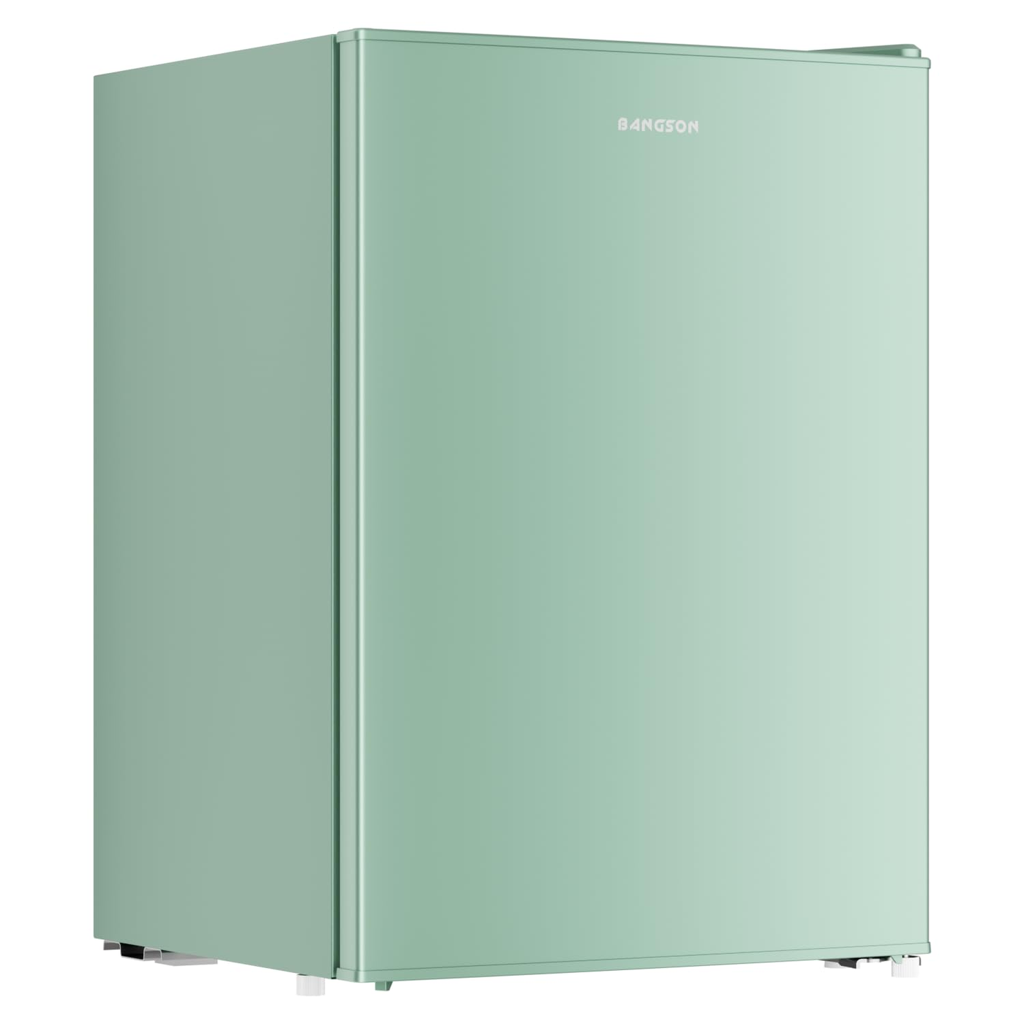 BANGSON 2.6 Cu Ft Small Fridge with Freezer for Office, Mini Refrigerator for Dorm Bedroom, Compact Fridge Energy-efficient, Low Noise, Green