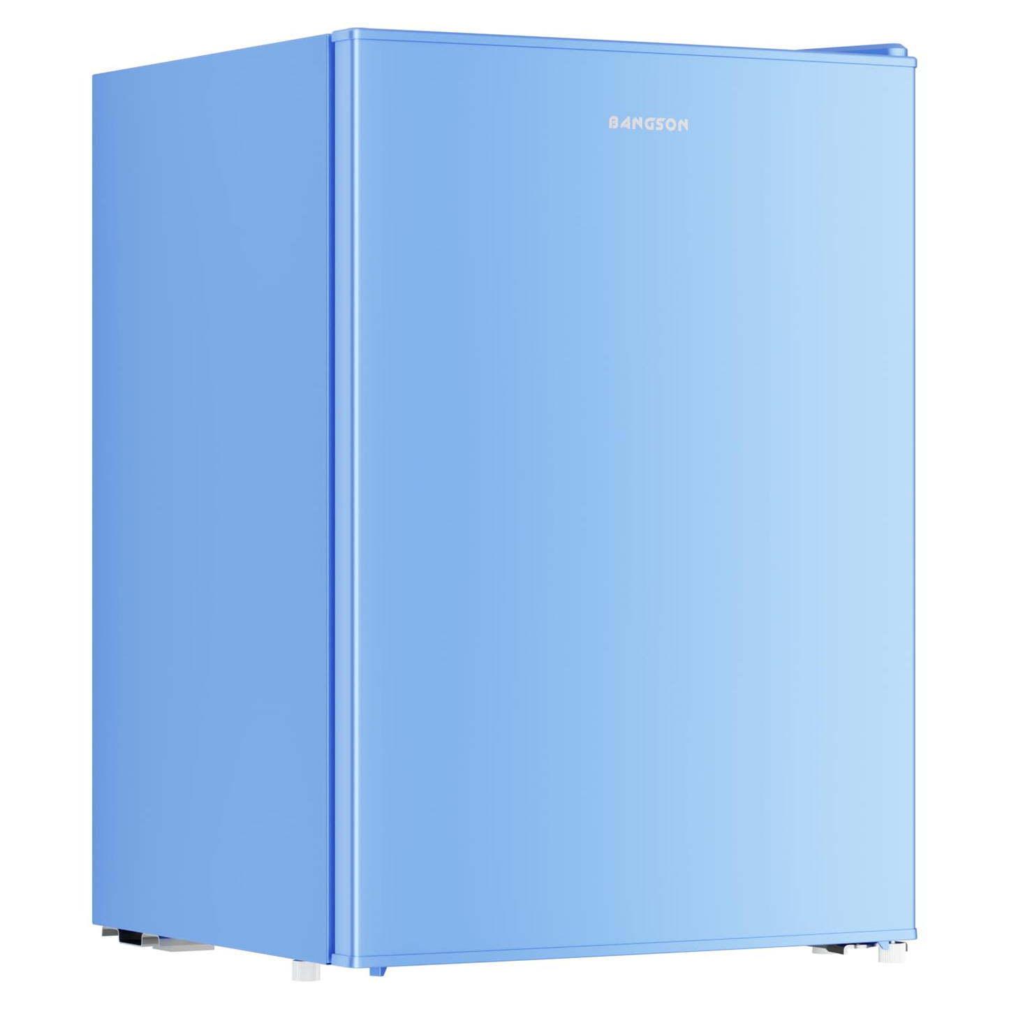 BANGSON 2.6 Cu Ft Small Fridge with Freezer for Office, Mini Refrigerator for Dorm Bedroom, Compact Fridge Energy-efficient, Low Noise, Blue