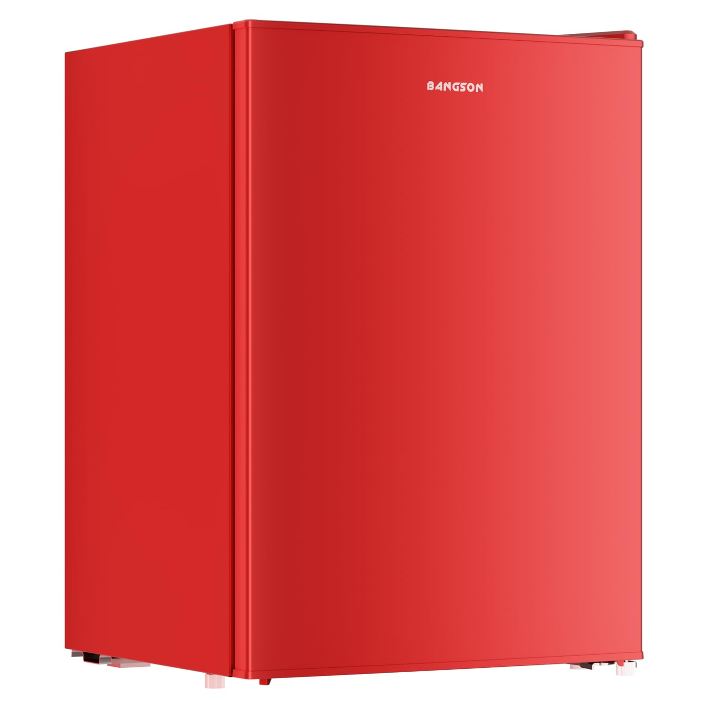 BANGSON 2.6 Cu Ft Small Fridge with Freezer for Office, Mini Refrigerator for Dorm Bedroom, Compact Fridge Energy-efficient, Low Noise, Red
