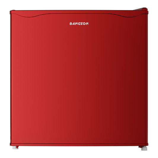 BANGSON 1.6 Cu.Ft Mini Fridge with Freezer,Red