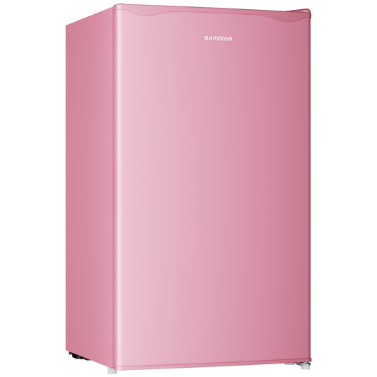 BANGSON Mini Fridge with Freezer, 3.2Cu.Ft, Pink