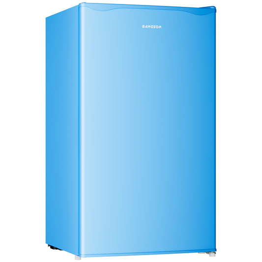 BANGSON Mini Fridge with Freezer, 3.2Cu.Ft, Blue