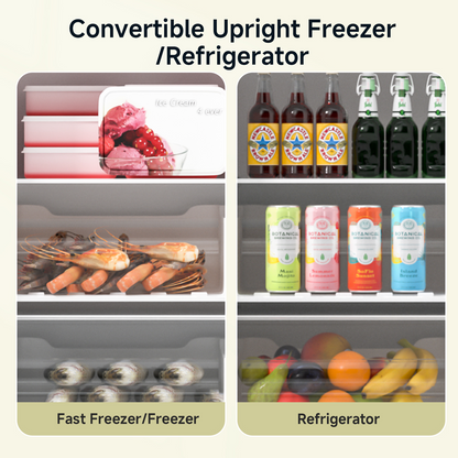 7.0 Cu.ft Upright Freezer Stand Up Freezer white