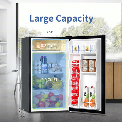 3.2 Cu.Ft Mini Fridge with Freezer